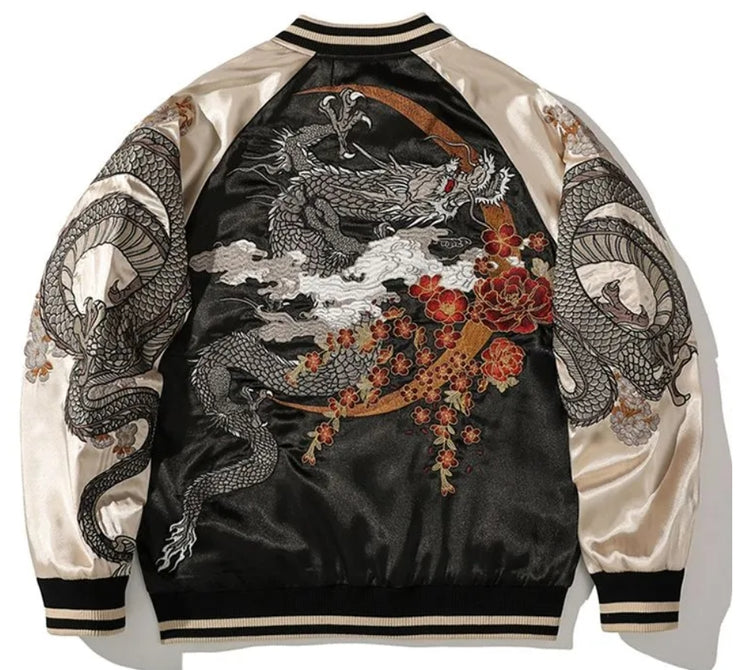 Embroidered Phoenix Dragon Sukajan Souvenir Jacket