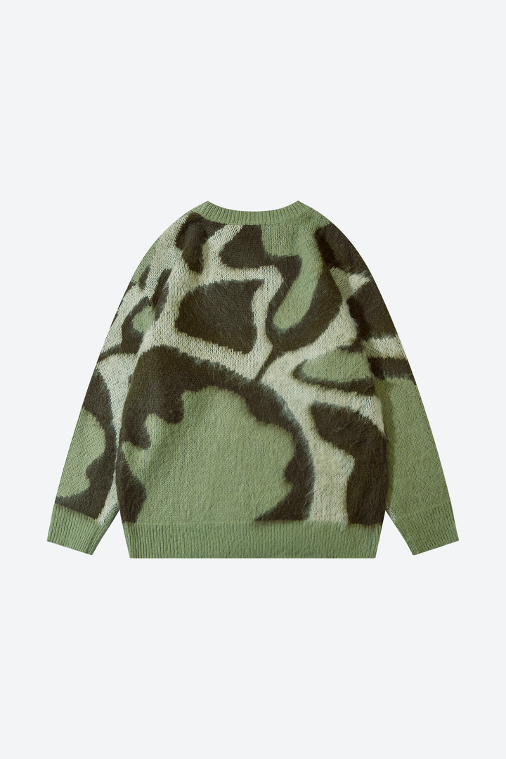 Abstract Geometric Greeen Sweatshirt