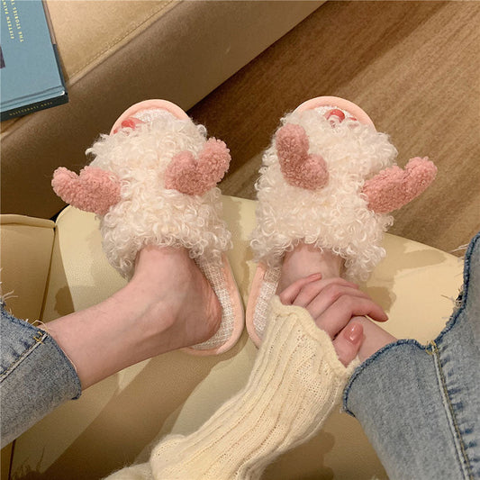 Antlers Fluffy Slippers