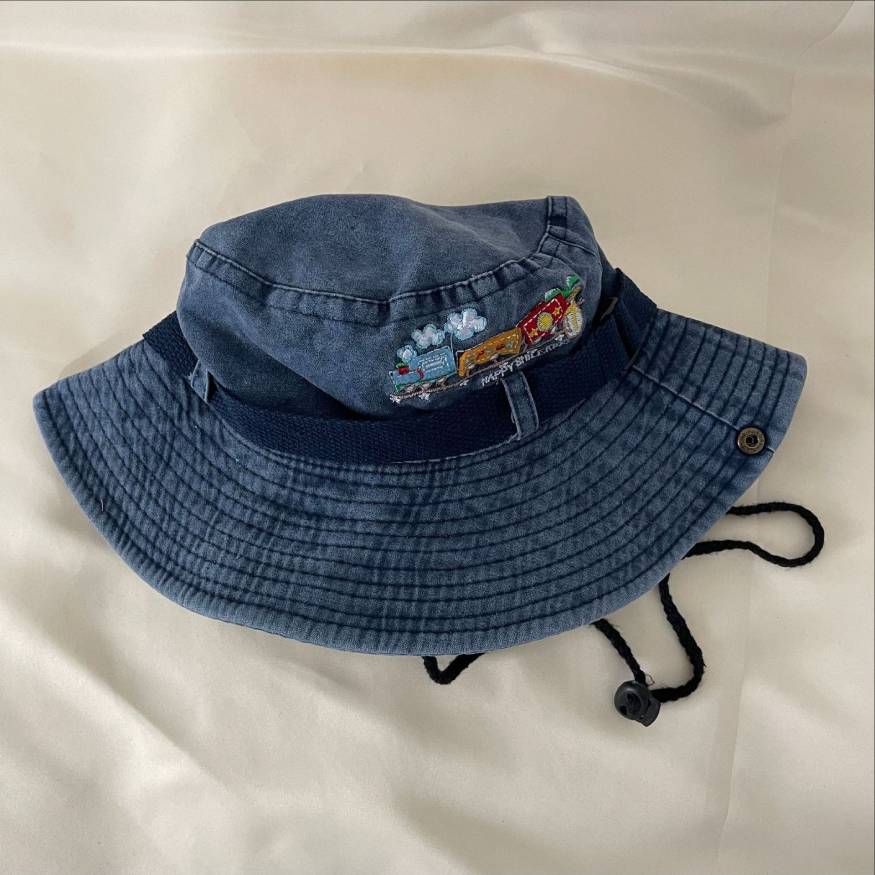 Train Embroidery Denim Cowboy Hat
