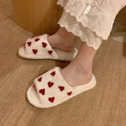 Loving Pattern Fluffy Slippers