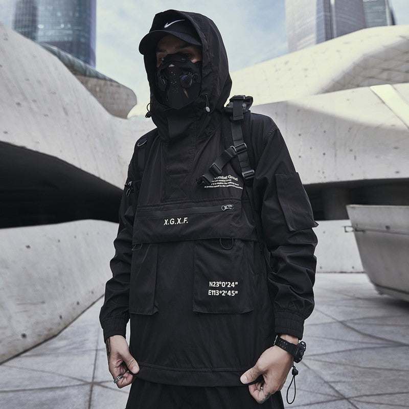Multipockets Techwear Cargo Hooded Jacket