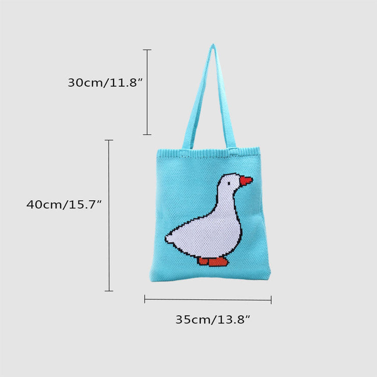 Cute Goose Kintting Shoulder Bag
