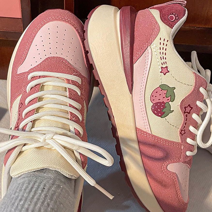 Strawberry Pattern Sneakers