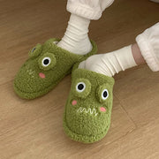 Fuzzy Frog Fluffy Slippers