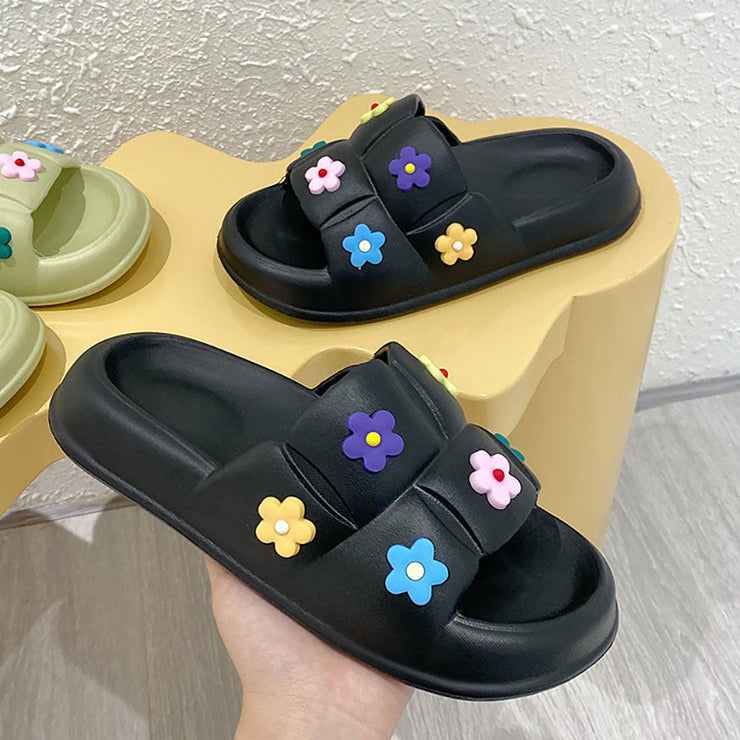 Colorful Flower Bread Casual Slides