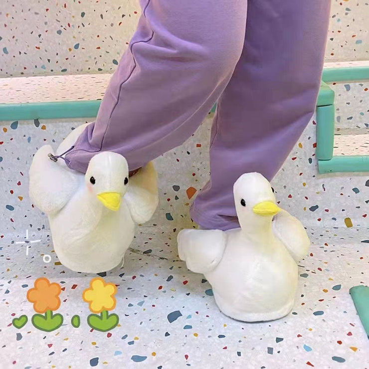Cute Duck Fluffy Slippers