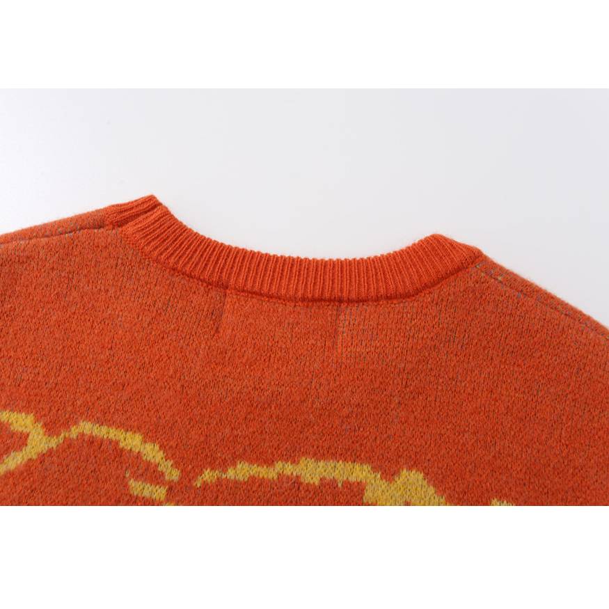 Brave Heart Print Knitted Sweater