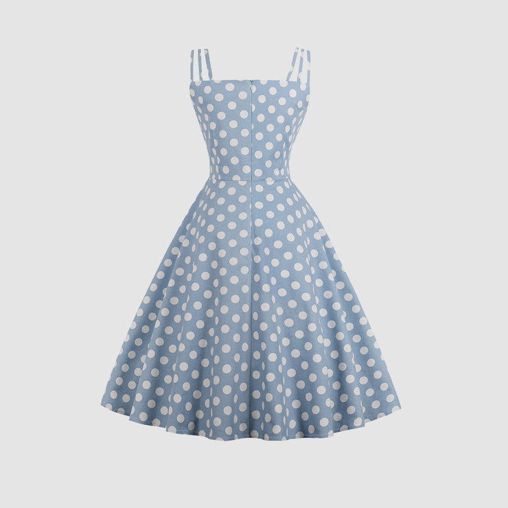Polka Dots Print Cami Strap Dress