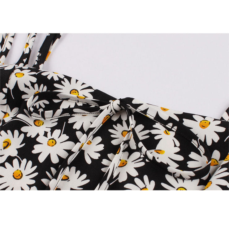 Vintage Daisy Print Cami Strap Dress