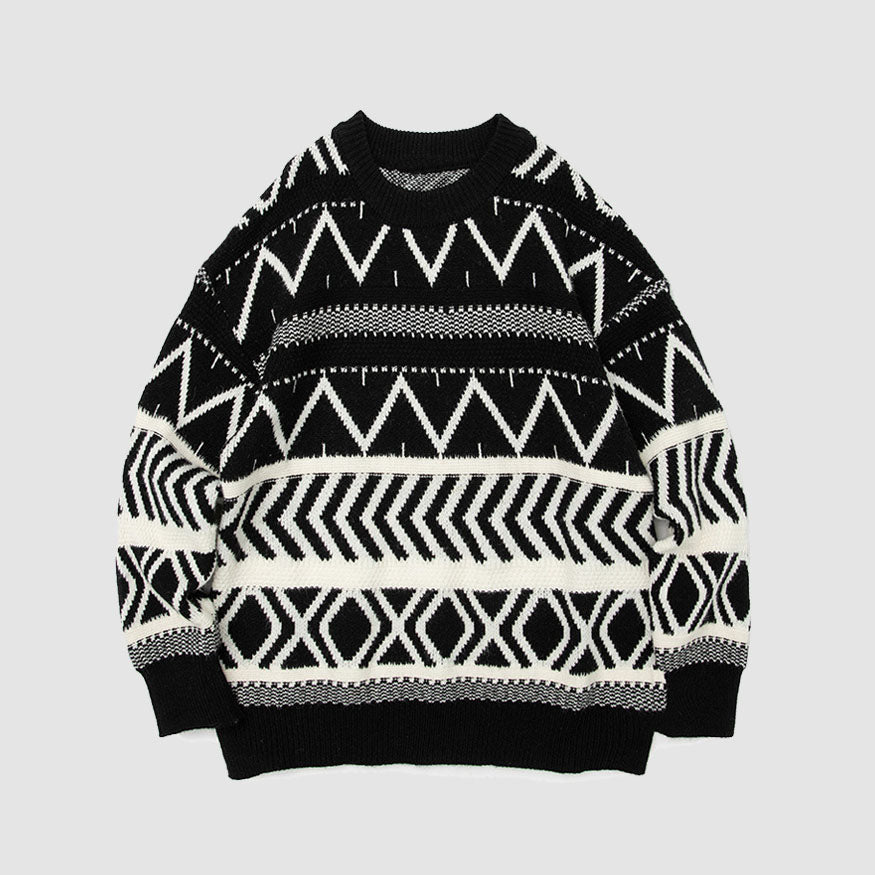 Vintage Geometric Pattern Sweater