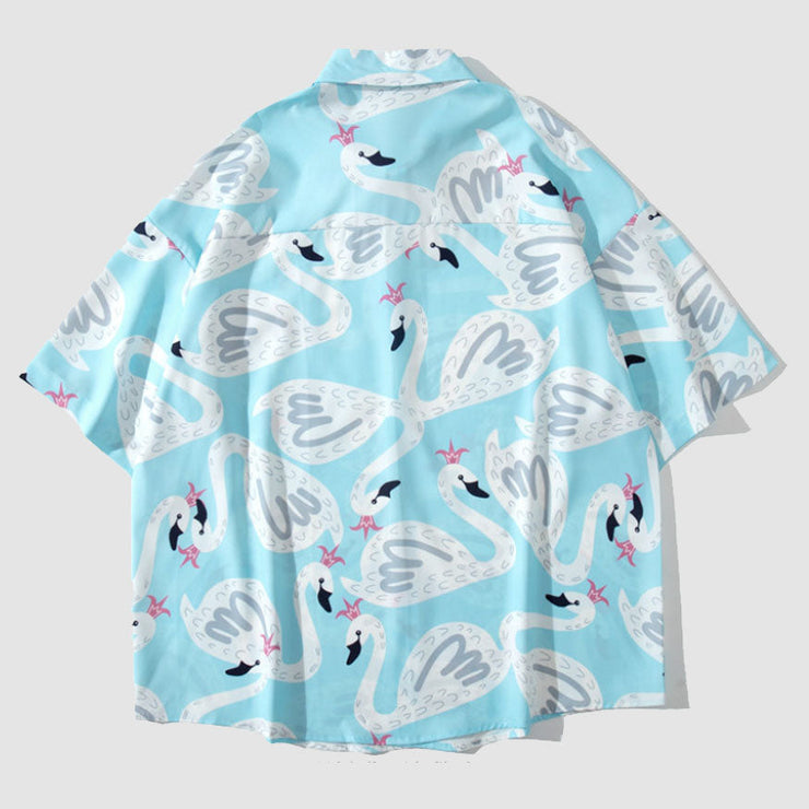 Goose Print Summer Shirt