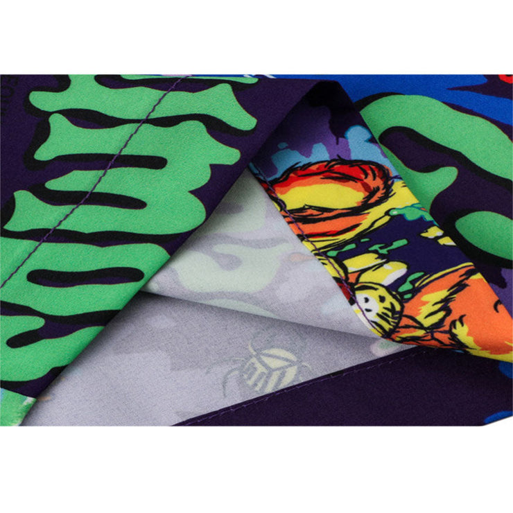 Two Piece Horror Graffiti Print Shirt + Shorts