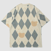 Argyle Bear Print T-Shirt