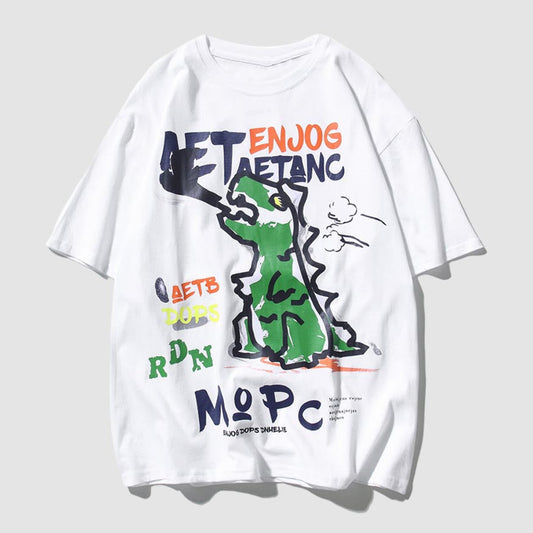 Cartoon Dinosaur Print T-Shirt