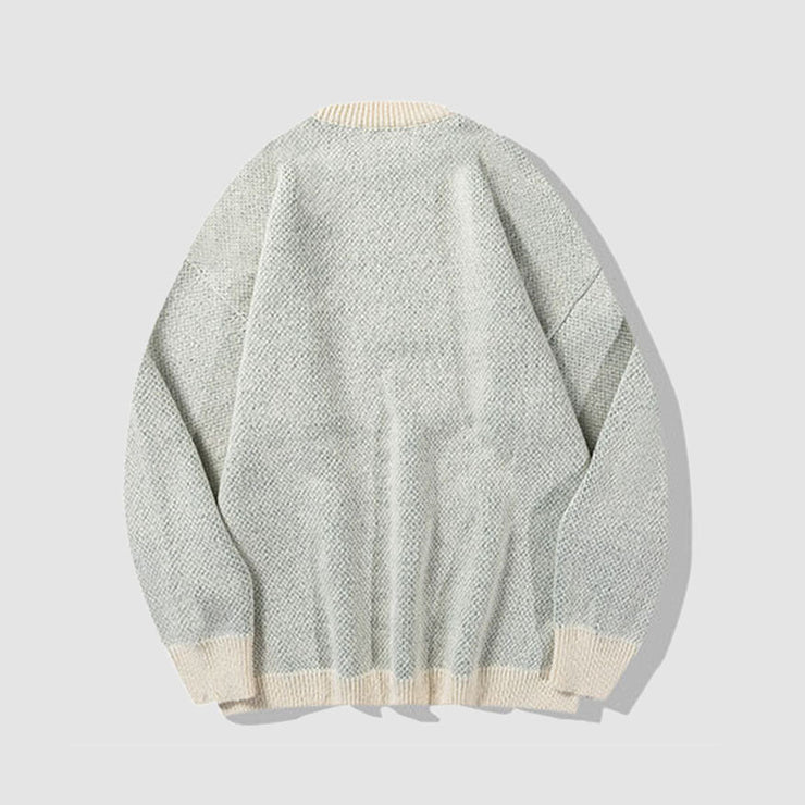 Milk Tea Dinosaur Print knitted Sweater