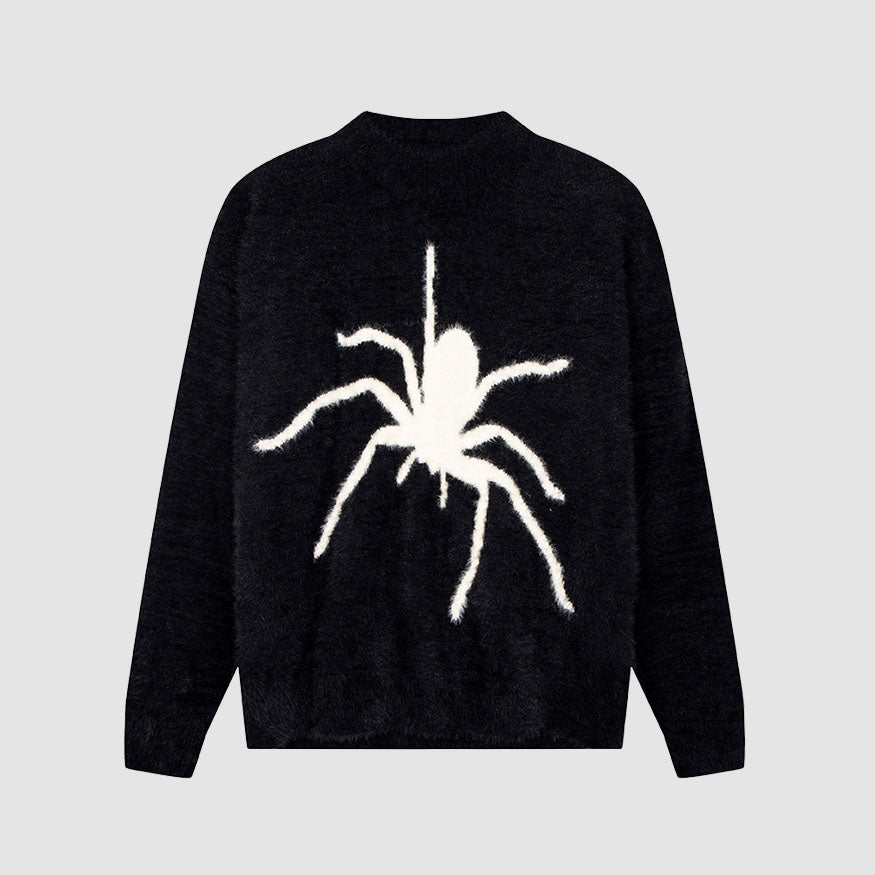 Stylish Spider Pattern Sweater