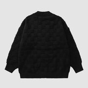 Star Pattern Metal Decor Cardigan Sweater