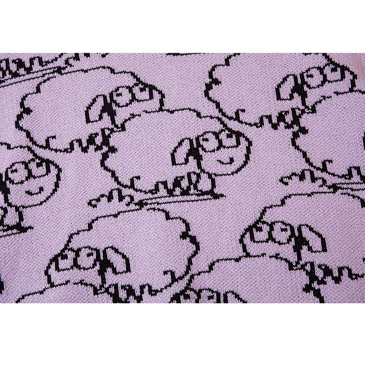 Cartoon Sheep Pattern Sweater