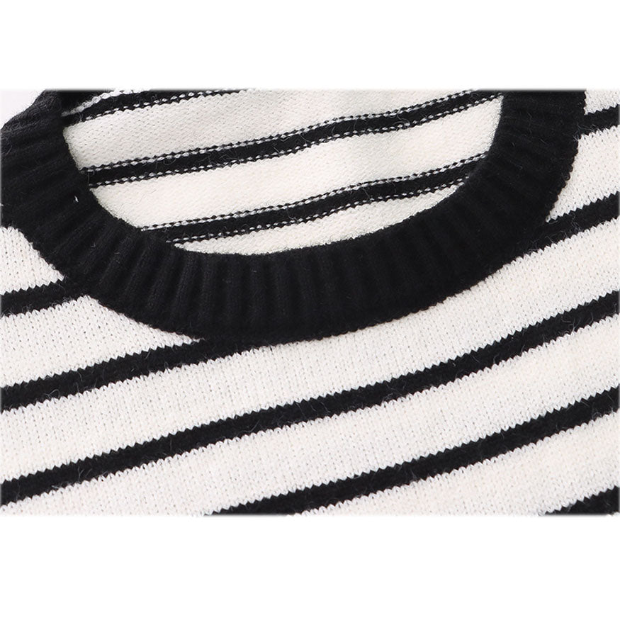 Classic Stripe Split Sweater