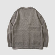 Plaid Pattern Patchwork Cardigan Knit Sweater