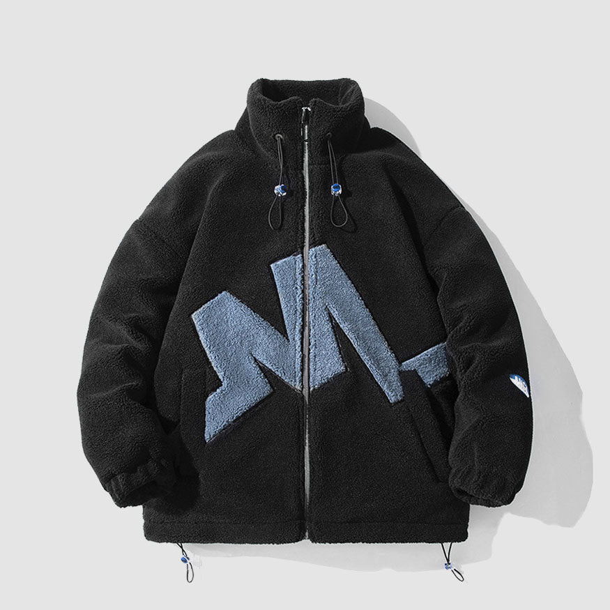 M Letter Fleece Coat