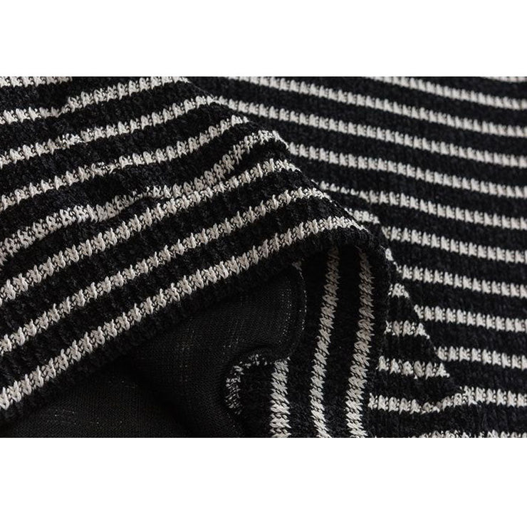 Letters Embroidery Striped Hoodie