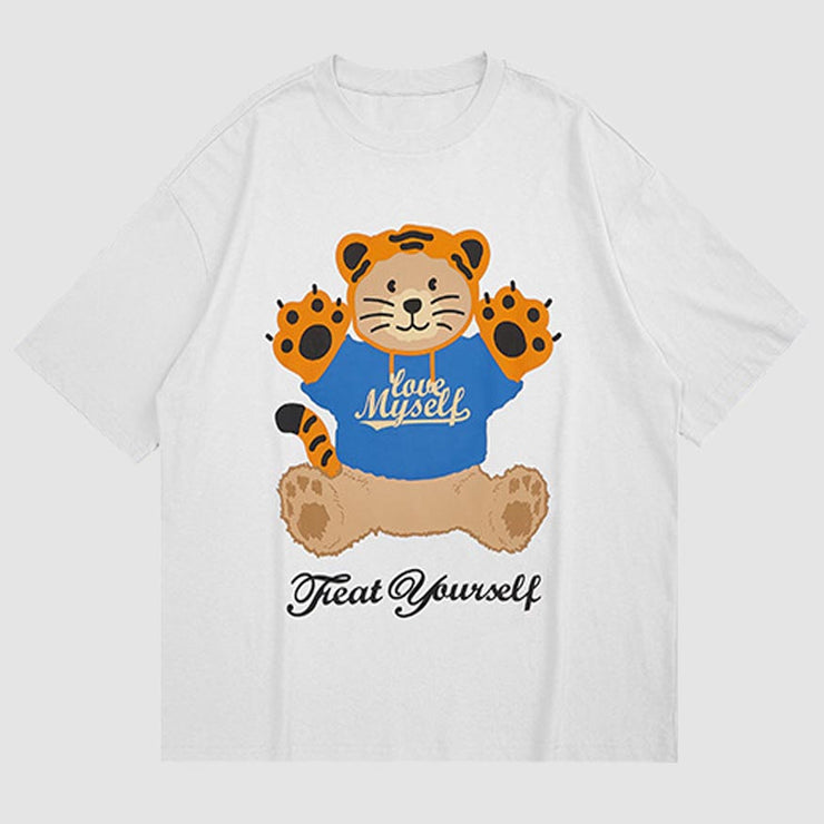 Hello Tiger Print T-Shirt