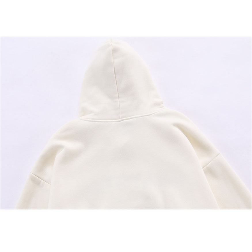 Letter Embroidery Drawstring Hoodies