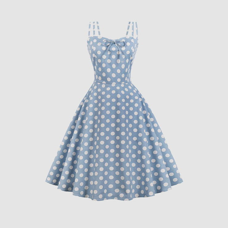 Polka Dots Print Cami Strap Dress