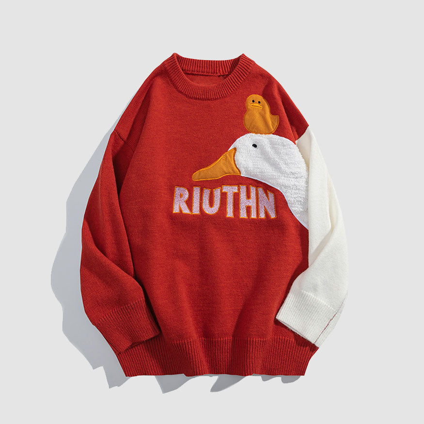 Bird Goose Pattern Sweater