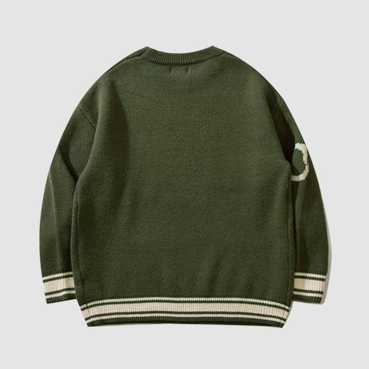 Bear Family Pattern Sweater