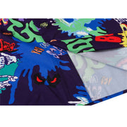 Two Piece Horror Graffiti Print Shirt + Shorts