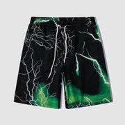 Two Piece Lightning Print Shirt + Shorts