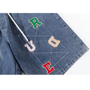 Letters Embroidery Shorts