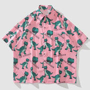 Lovely Dinosaur Print Summer Shirt