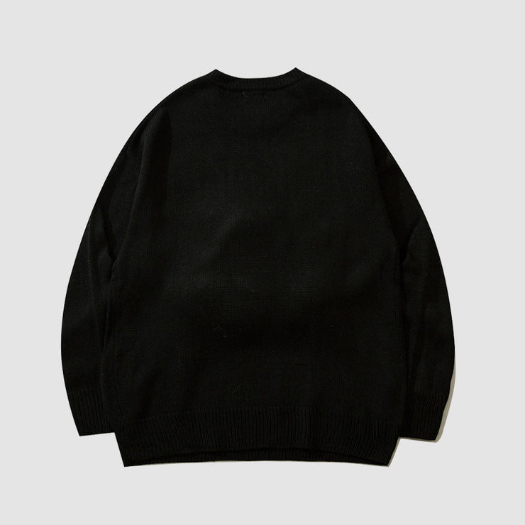 Bye Bear Pattern Sweater