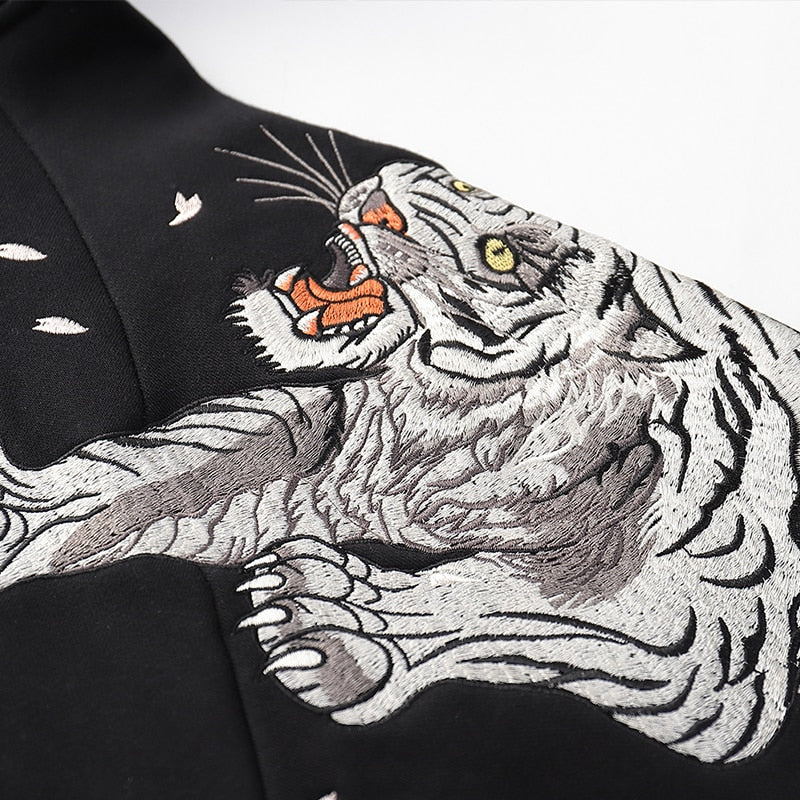 Dragon vs Phoenix Vintage Embroidered Hoodie