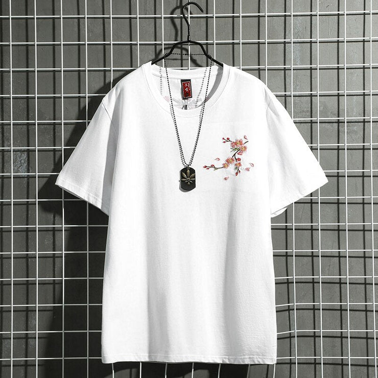 Embroidered Cherry Blossom T-Shirt