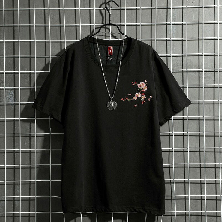 Embroidered Cherry Blossom T-Shirt