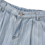 Retro Vertical Stripes Jeans