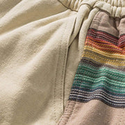 Vintage Side Rainbow Stitching Pants