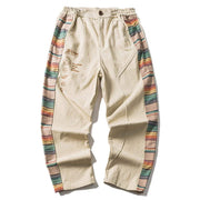 Vintage Side Rainbow Stitching Pants