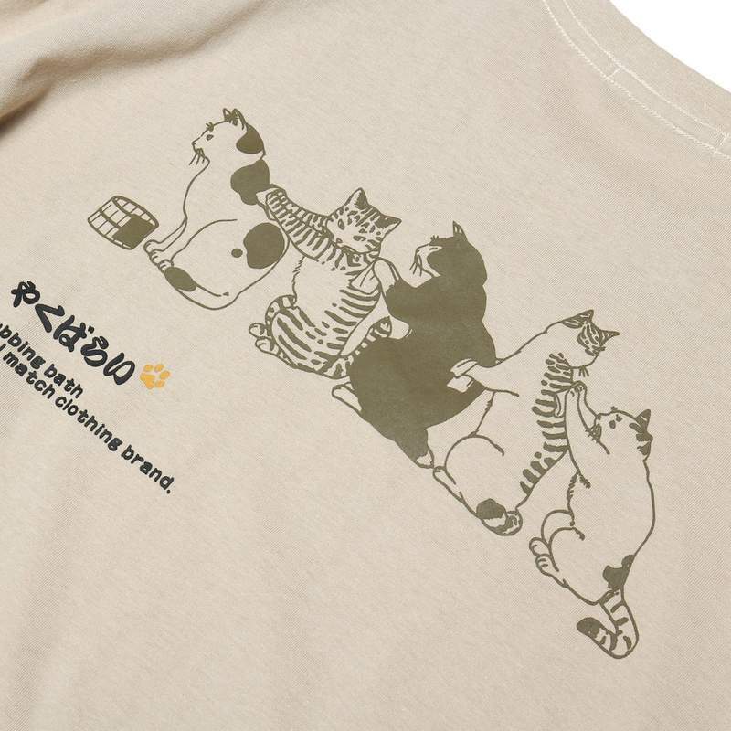 Cat Print Soft Cotton T-Shirt