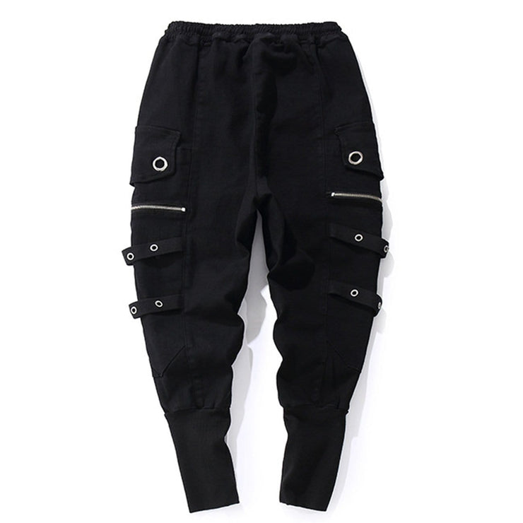 Zippers Multi Pockets Ring Pants