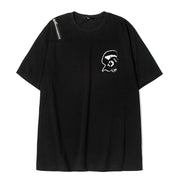 Basic Logo Shoulder Zip T-Shirt