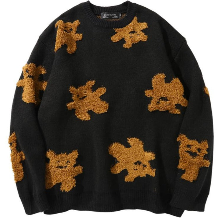 Bear Patch Knit Sweater