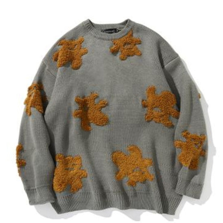 Bear Patch Knit Sweater
