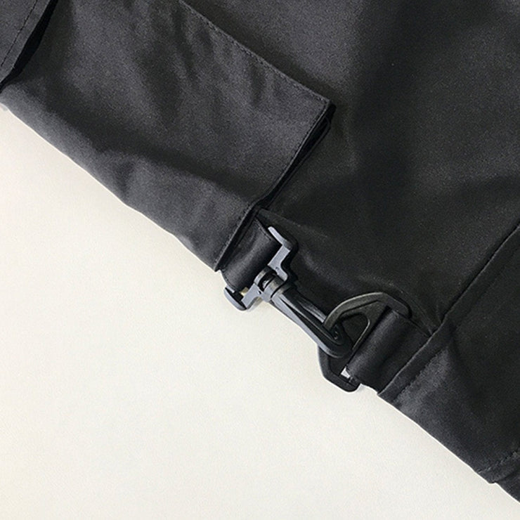 Black Personalized Belt Cargo Pants