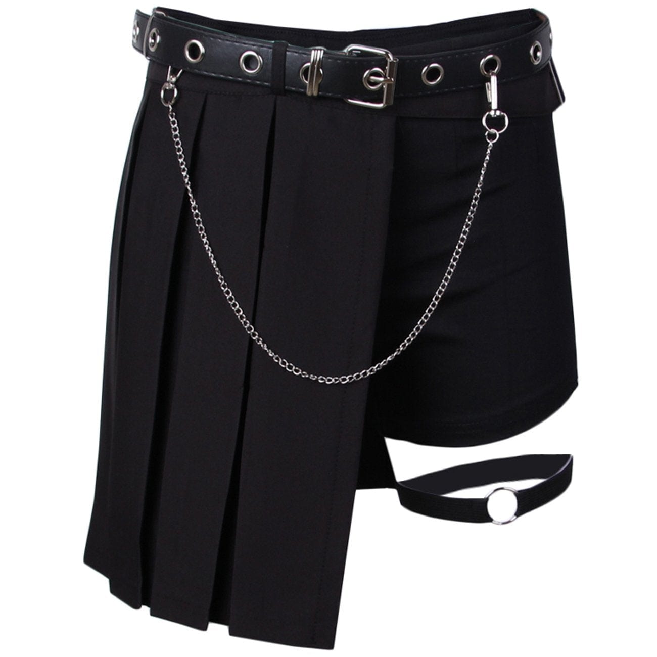 Chain Decoration Irregular Skirt